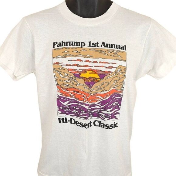 Vintage Pahrump Hi Desert Classic T Shirt Mens Size Small 80s Run Marathon - Picture 1 of 8